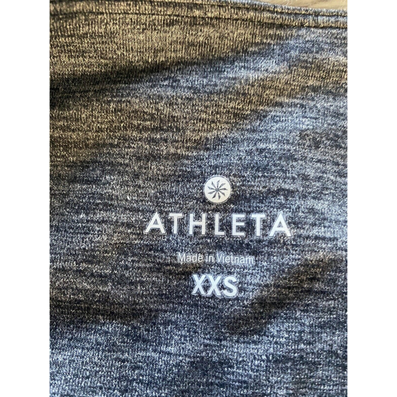 Athleta High Rise Plie Mesh Insert Tight Heather Grey black Size XXS Dance Barre - Picture 7 of 12